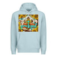 Blue Mist grateful cross Premium Hoodie - BarkalooDesign