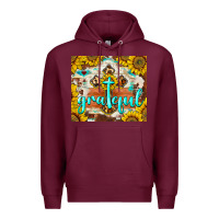 Burgundy grateful cross Premium Hoodie - BarkalooDesign