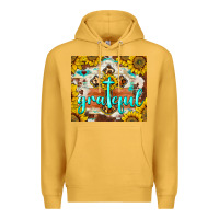Mustard grateful cross Premium Hoodie - BarkalooDesign
