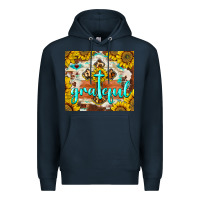 Navy grateful cross Premium Hoodie - BarkalooDesign