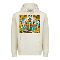 Oatmeal Heather grateful cross Premium Hoodie - BarkalooDesign