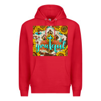 Red grateful cross Premium Hoodie - BarkalooDesign