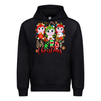 Black Merry Christmas unicorns Urban Hoodie - NancyCooperArtShop