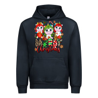 Navy Merry Christmas unicorns Urban Hoodie - NancyCooperArtShop