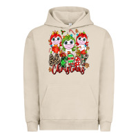Pigment French Oak Merry Christmas unicorns Urban Hoodie - NancyCooperArtShop