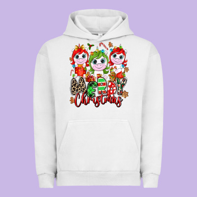 Merry Christmas Unicorns Urban Hoodie Designed By Nancycooperartshop