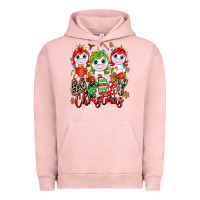 Pigment Salmon Merry Christmas unicorns Urban Hoodie - NancyCooperArtShop