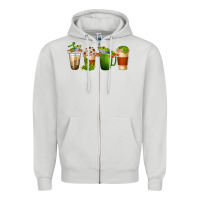 Dove Grey frog coffee cups Zipper Hoodie - texasbilliewilder