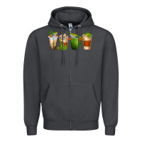 Smoke frog coffee cups Zipper Hoodie - texasbilliewilder