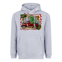Heather Grey christmas truck with tree Heavyweight Hoodie - RanaPortraitStore