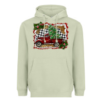 Matcha christmas truck with tree Heavyweight Hoodie - RanaPortraitStore