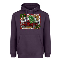 Plum christmas truck with tree Heavyweight Hoodie - RanaPortraitStore