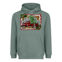 Sage christmas truck with tree Heavyweight Hoodie - RanaPortraitStore