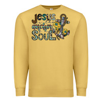 Antique Gold jesus is the anchor of my soul Premium Sweatshirt - SublimationCraftShop