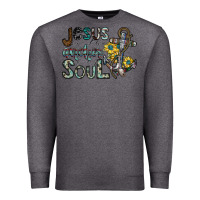 Charcoal Heather jesus is the anchor of my soul Premium Sweatshirt - SublimationCraftShop