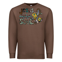 Chestnut jesus is the anchor of my soul Premium Sweatshirt - SublimationCraftShop