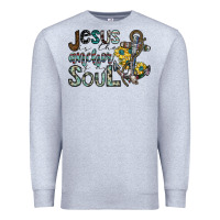 Heather Grey jesus is the anchor of my soul Premium Sweatshirt - SublimationCraftShop