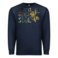 Navy jesus is the anchor of my soul Premium Sweatshirt - SublimationCraftShop