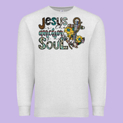 Jesus Is The Anchor Of My Soul Premium Sweatshirt Designed By Sublimationcraftshop