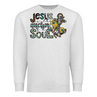 Oatmeal Heather jesus is the anchor of my soul Premium Sweatshirt - SublimationCraftShop