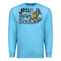 Ocean Blue jesus is the anchor of my soul Premium Sweatshirt - SublimationCraftShop