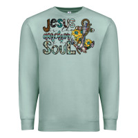 Seafoam jesus is the anchor of my soul Premium Sweatshirt - SublimationCraftShop