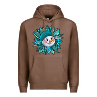 Chestnut cute snowman winter sunflower Premium Hoodie - Jasminsmagicworld