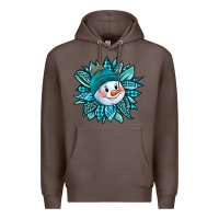 Coffee cute snowman winter sunflower Premium Hoodie - Jasminsmagicworld