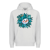 Dove Grey cute snowman winter sunflower Premium Hoodie - Jasminsmagicworld