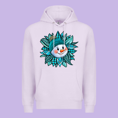 Cute Snowman Winter Sunflower Premium Hoodie Designed By Jasminsmagicworld