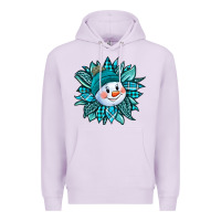 Lilac cute snowman winter sunflower Premium Hoodie - Jasminsmagicworld