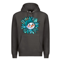 Smoke cute snowman winter sunflower Premium Hoodie - Jasminsmagicworld