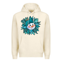 Tofu cute snowman winter sunflower Premium Hoodie - Jasminsmagicworld