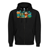 Black gemstone coffee cups Zipper Hoodie - texasbilliewilder