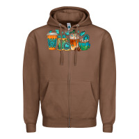 Chestnut gemstone coffee cups Zipper Hoodie - texasbilliewilder