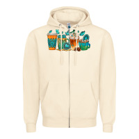 Sandshell gemstone coffee cups Zipper Hoodie - texasbilliewilder