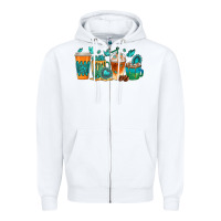 White gemstone coffee cups Zipper Hoodie - texasbilliewilder