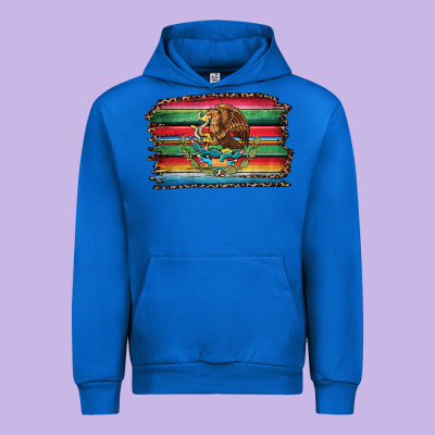 Serape Leopard Mexican Flag Urban Hoodie Designed By Jasminsmagicworld