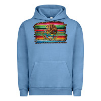 Pigment Pebble Blue serape leopard mexican flag Urban Hoodie - Jasminsmagicworld