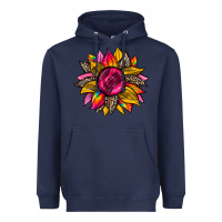 Navy race  sunflower Heavyweight Hoodie - Zillion Design Studio