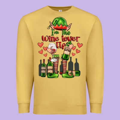 Im The Wine Lover Elf Premium Sweatshirt Designed By Fadigitalartstudio