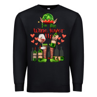 Black im the wine lover elf Premium Sweatshirt - FaDigitalArtStudio