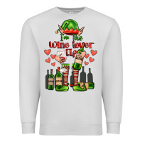 Dove Grey im the wine lover elf Premium Sweatshirt - FaDigitalArtStudio