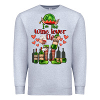 Heather Grey im the wine lover elf Premium Sweatshirt - FaDigitalArtStudio