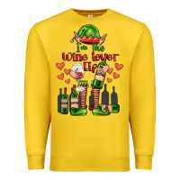 Lemon im the wine lover elf Premium Sweatshirt - FaDigitalArtStudio
