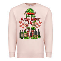Pale Pink im the wine lover elf Premium Sweatshirt - FaDigitalArtStudio