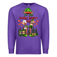 Purple im the wine lover elf Premium Sweatshirt - FaDigitalArtStudio
