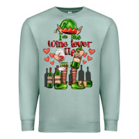 Seafoam im the wine lover elf Premium Sweatshirt - FaDigitalArtStudio