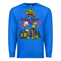 True Royal im the wine lover elf Premium Sweatshirt - FaDigitalArtStudio