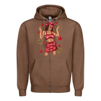 Chestnut heart cowgirl Zipper Hoodie - texasbilliewilder